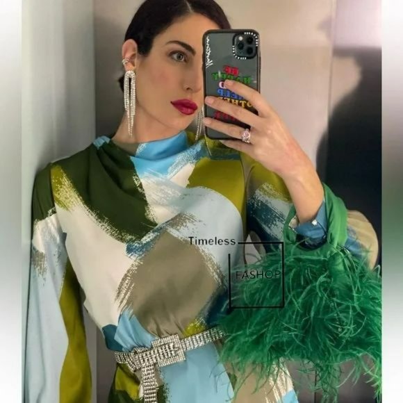 ZARA PRINTED MIDI DRESS - Picture 2 of 4